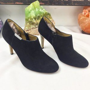 COACH Black suede Heels Ankle Zip